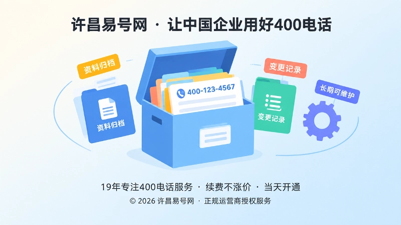 400电话通信档案与长期维护资料管理插画